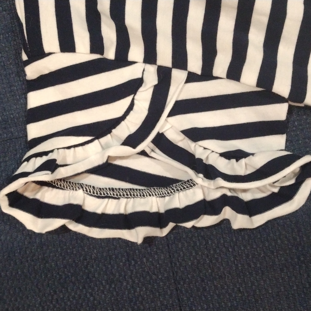 Copper Key striped shirt crop w/ ruffle sleeve - Picture 3 of 3